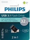 Philips FM32DC152B/00 32Gb 2 IN 1 TYPE-C/USB 3.1 Siyah Gri USB Bellek - 1