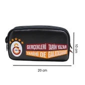 Galatasaray 2 Bölmeli 5 Yıldızlı Gerçekleri Tarih Yazar Suni Deri Yüzey Kalem Çantası (25690) - 2