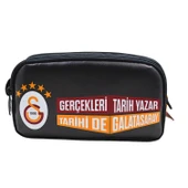 Galatasaray 2 Bölmeli 5 Yıldızlı Gerçekleri Tarih Yazar Suni Deri Yüzey Kalem Çantası (25690) - 1