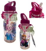 Frozen Anna & Elsa Lisanslı Pipetli Suluk – Çocuk Su Matarası 500 ml - 1