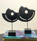 2 Li Kaideli Halka Biblo Viking Kalkanı Obje Modern Özel Tasarım thumbnail 2