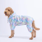 Pawstar Flores Fileli Su Geçirmez Orta-Büyük Irk Köpek Yağmurluk Tulum thumbnail 7