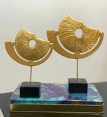 2 Li Kaideli Halka Biblo Viking Kalkanı Obje Modern Özel Tasarım thumbnail 9