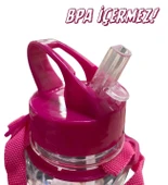 Frozen Anna & Elsa Lisanslı Pipetli Suluk – Çocuk Su Matarası 500 ml - 5