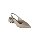 YAZKIŞ Kadın Siyah Ten Cilt Önü Kapalı Arkası Açık 4cm Kalın Topuk Ayakkabı thumbnail 4