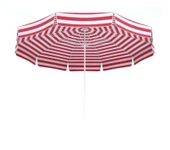 Plaj Şemsiyesi Kırmızı Beyaz Renkli 8 Telli 180 CM Çap Eğim Verilebilir thumbnail 1