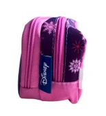 SULUK HEDİYELİ  - Frozen Elsa Lisanslı Kalemlik - Çift Taraflı Fermuarlı Mor Pembe Kalem Çantası - 3