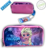 Frozen Elsa Lisanslı Kalemlik - Çift Taraflı Fermuarlı Mor Pembe Kalem Çantası thumbnail 1