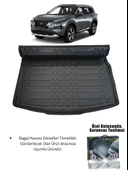 Sahler Nissan X-Trail Benzinli 2022+ Uyumlu 4.5D Premium Havuzlu Oto Paspas ve Liner Marka 3D Bagaj Havuzu thumbnail 2