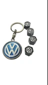 Volkswagen Anahtarlık Ve Sibop Kapağı Plastik 1 adet Damla Anahtar 4 adet sibop Kapağı thumbnail 3