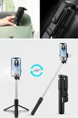 Kendiliğinden Led Işıklı Kumandalı Uzayabilen Selfie Çubuğu,masa Üstü Tripod - 8