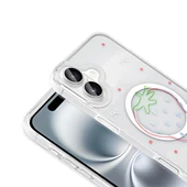 Apple iPhone 16 Plus Kılıf M-Safe Şarj Özellikli Şeffaf Zore Folk Sert Kapak thumbnail 9