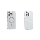 Apple iPhone 14 Pro Max Kılıf Taşlı Tasarım M-safe Şarj Özellikli Zore Koment Silikon Kapak thumbnail 4