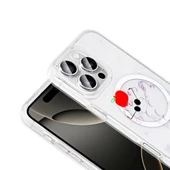 Apple iPhone 16 Pro Kılıf M-Safe Şarj Özellikli Şeffaf Zore Folk Sert Kapak thumbnail 7