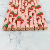 3B Trend Kağıt Pipet Çilek Desenli 25'li thumbnail 2