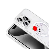 Apple iPhone 15 Pro Kılıf M-Safe Şarj Özellikli Şeffaf Zore Folk Sert Kapak thumbnail 8