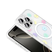 Apple iPhone 16 Pro Kılıf M-Safe Şarj Özellikli Şeffaf Zore Folk Sert Kapak thumbnail 8