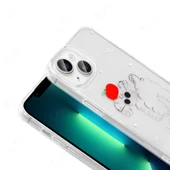 Apple iPhone 13 Kılıf Şeffaf Figürlü Zore Folk Sert Kapak thumbnail 7