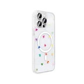 Apple iPhone 14 Pro Kılıf M-Safe Şarj Özellikli Şeffaf Zore Folk Sert Kapak thumbnail 5