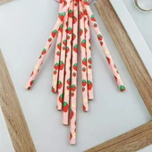 3B Trend Kağıt Pipet Çilek Desenli 25'li thumbnail 5