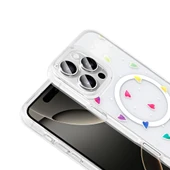 Apple iPhone 16 Pro Kılıf M-Safe Şarj Özellikli Şeffaf Zore Folk Sert Kapak thumbnail 10