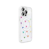 Apple iPhone 15 Pro Kılıf M-Safe Şarj Özellikli Şeffaf Zore Folk Sert Kapak thumbnail 2