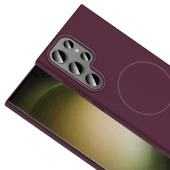 Galaxy S23 Ultra Kılıf M-safe Şarj Özellikli Zore Ruby Sert Kapak - 11