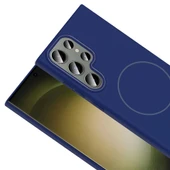 Galaxy S23 Ultra Kılıf M-safe Şarj Özellikli Zore Ruby Sert Kapak - 10