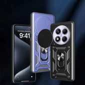 Xiaomi Redmi Note 14 Pro 4G Kılıf Magnetik Standlı Kamera Korumalı Zore Sürgülü Vega Kapak - 2