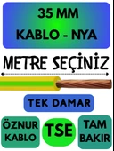 Öznur 35 MM NYA Kablo Metre Seçenekli (Sarı-Yeşil) - 1