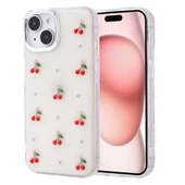 Apple iPhone 15 Kılıf Airbag Tasarımlı Simli Şeffaf Zore Kutup Kapak - 1