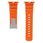 Apple Watch 44mm Zore KRD-145 Metal Tokalı Silikon Kordon - 7