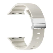 Apple Watch 44mm Zore KRD-145 Metal Tokalı Silikon Kordon - 6