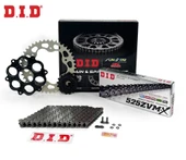 ZİNCİR DİŞLİ SETİ DUCATI HYPERMOTARD / EVO / SP (1100 cc)  (2007-2009) / DUCATI / HYPERMOTARD / EVO / SP / 1100cc / ZİNCİR: DID-525ZVM-X (Çelik)-104 / ÖN DİŞLİ: SUNSTAR (15T) / ARKA DİŞLİ: JT (42T) / - 1