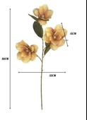 Yapay Çiçek Somon Manolya Islak Doku 3 Kafalı Uzun Dal Çiçek Flowers 80cm thumbnail 2