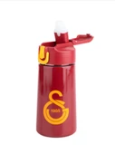 Galatasaray Lisanslı Logolu Pipetli Çelik Matara 500ML thumbnail 2
