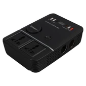 Ayt Olesson 1661 DC 12-24V 200W Oto Araç Power İnverter 2x Çakmak Girişi 2x Type-c 4x Usb 2x 220V Üniversal Priz - 2