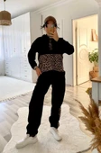 Kadın Uzun Kollu Leopar Detay Sweat Ve Yanı Leopar şerit Detay Pantolon Ikili Takım thumbnail 10