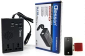 Ayt Olesson 1664 DC 12-24V 200W Oto Araç Power İnverter 1x Çakmak Girişi 1x Type-c 2x Usb 2x 220V Üniversal Priz - 1