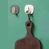 BUFFER® 2li Yapışkanlı Retro Askılık Dolap Kapak Kulpu Gri - 2