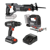 Kraftixx by Einhell Akülü Vidalama Dekupaj Tilki Kuyruğu Set 1x2 Amper - 1