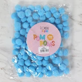 LOREN CRAFTS 2 CM 100 ADET MAVİ PONPON - 1