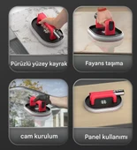 220 Kg Yüksek Güçlü Emiş Dijital Göstergeli Vakumlu Vantuz Cam Seramik Mermer Ağır Yük Taşıma Vakum thumbnail 2