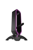 Rampage Rm-h66 Guard Siyah Rgb Işıklı 2*usb Port Kulaklık Için Stand thumbnail 3
