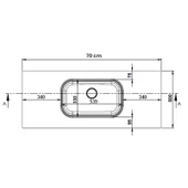 Real Stone Pure Etajerli 70x50 Antrasit Granit Banyo Lavabosu - 2