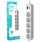 VEA VE-VEGA105 A Class Beyaz Akım Korumalı Grup Priz 5'Li 1.5 Metre Anahtarlı (Made in Malaysia) - 4
