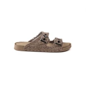 Kadın Camel Hasır Terlik Örgü Dantel Nakış İşlemeli Triko Yazlık Tatil Ev Günlük Terlik thumbnail 3