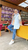 Ahenk Kapitone Cepli Kolsuz Yelek - (38-46) - 71152 - Buz Mavisi - 2