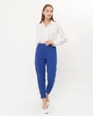 Step Paçası Manşetli Beli Lastikli Pantolon - (38-46) - 71125 - Saks thumbnail 1