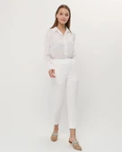 Step Paçası Manşetli Beli Lastikli Pantolon - (38-46) - 71125 - Krem thumbnail 2